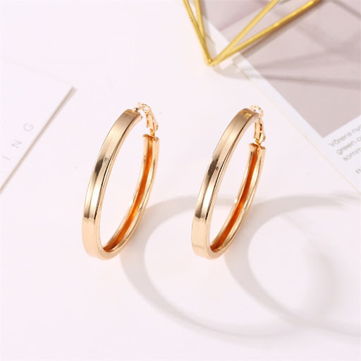 Title 7, Ashion Big Hoop Earrings For Women in Gold or S...