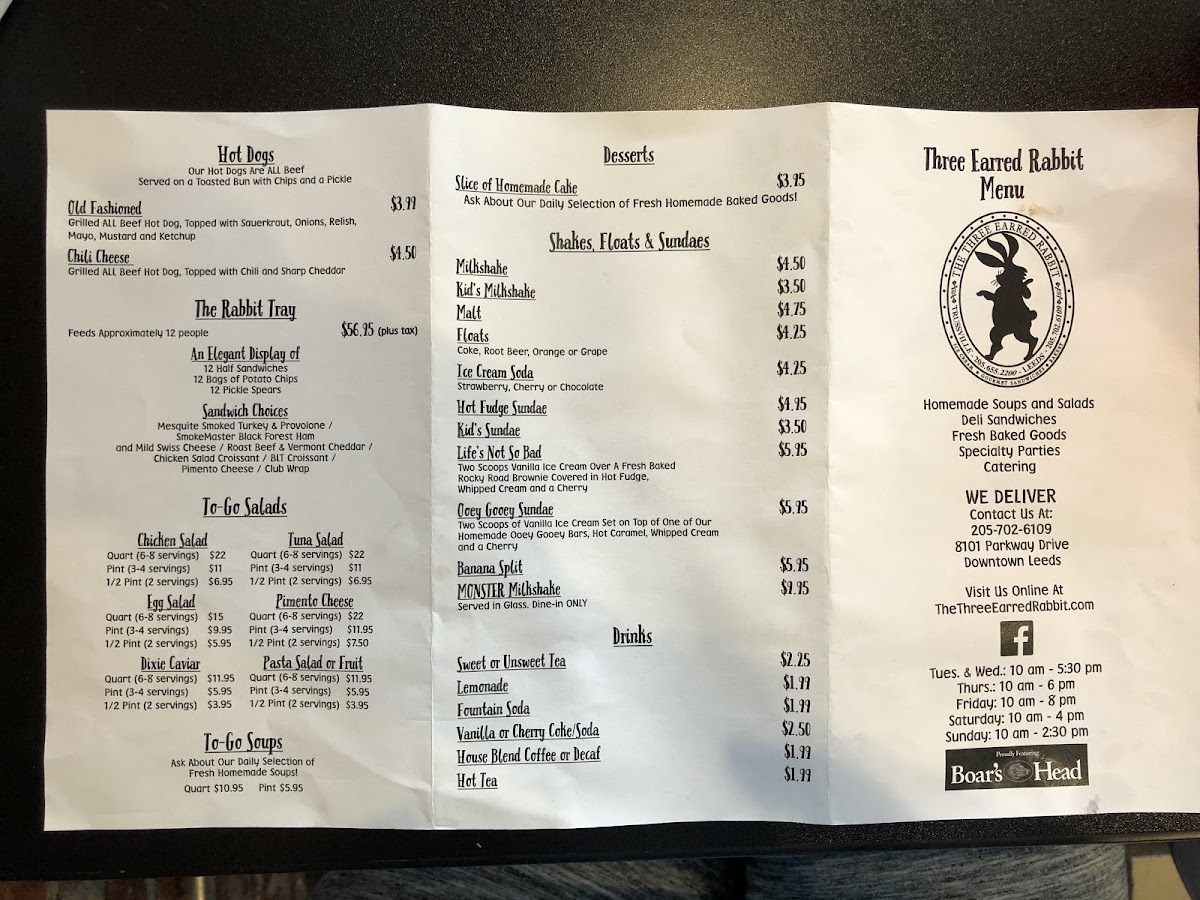 Menu side A