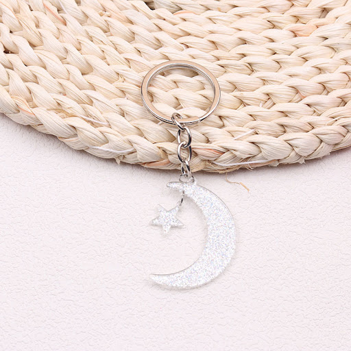 Title 6, European and American Sun Moon Acrylic Keychain...