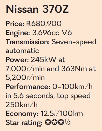 Nissan 370Z Fact File