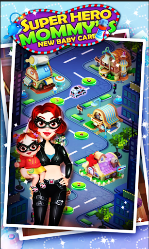 power superhero mommy girl dc - having baby games