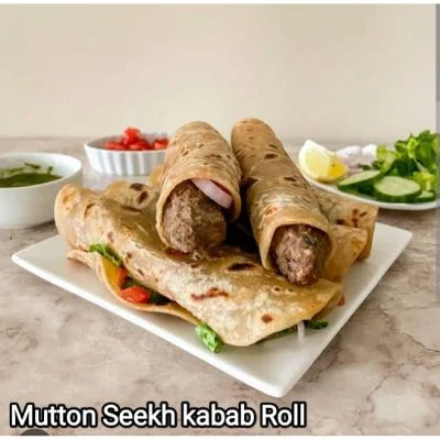 Mutton Seekh Kabab Roll ( 2 Pcs )