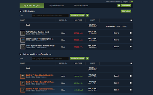 Steam Inventory Helper