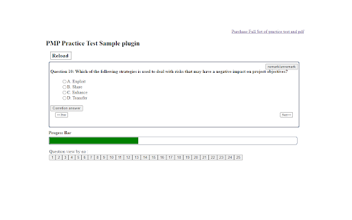PMP exam prep plugin