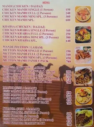 Arabian Mandi menu 1