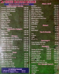 A-One Bawarchi menu 5