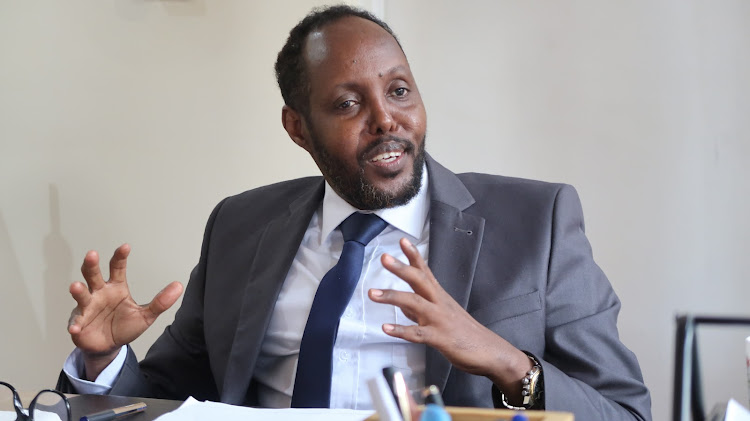 National Council For Persons with Disabilities executive director Harun Hassan during an interview with the Star at the NCPWD offices Westlands Nairobi on November 29, 2022.