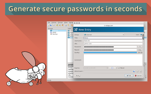 KeePassX on rollApp screenshot 3