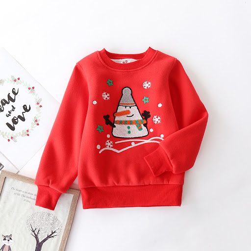 Title 9, Christmas snowman plus velvet padded baby sweat...
