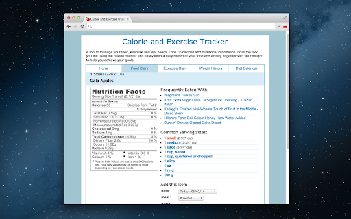 Calorie and Exercise Tracker