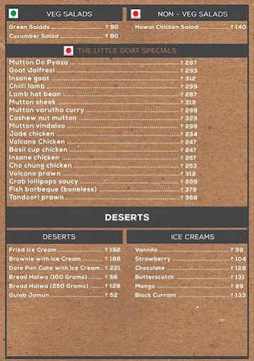 The Little Goat menu 