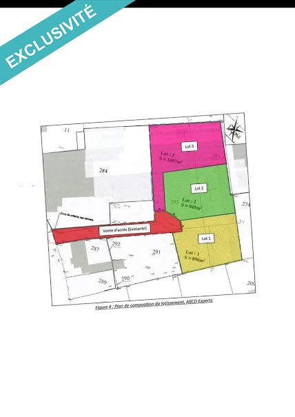 Vente terrain  1097 m² à Parcey (39100), 83 000 €