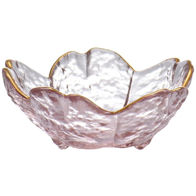 Japanse glazen bord Sakura met hamerpatroon en Phnom Penh. Ideaal om stijlvol te serveren, duurzaam en perfect voor speciale gelegenheden.