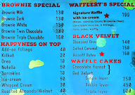 The Wafflery menu 2