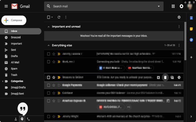 Frameless for Gmail chrome extension