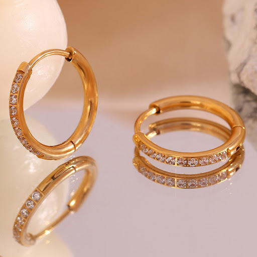 Title 10, Womens Fashion Titanium Steel Rounded Edge Zir...