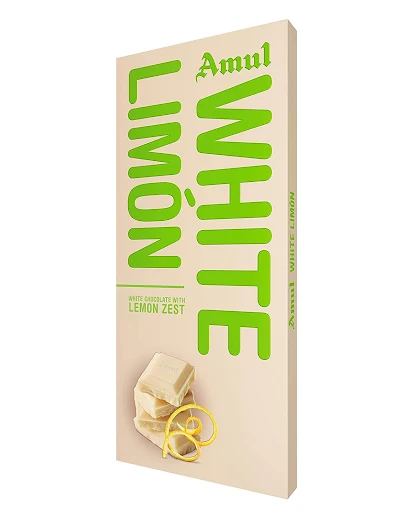 Amul White Limon Chocolate Bar - 150 gm