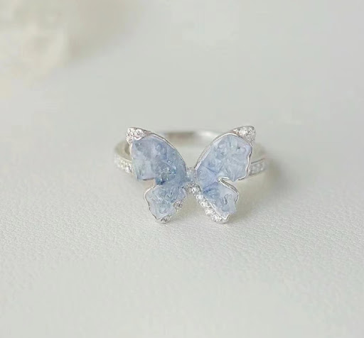 Title 1, Gradient Blue Zircon Butterfly Ring an elegant ...