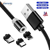 Cáp Sạc Nhanh 3 Trong 1 Cổng Micro Usb Và Type C Cho Táo Ip