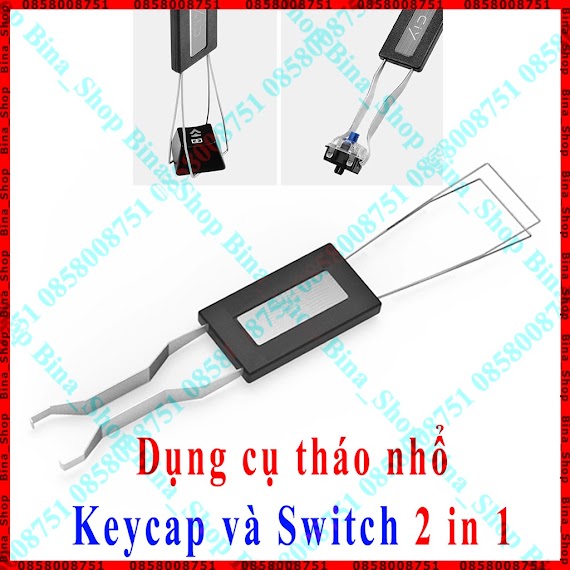 Dụng Cụ Tháo Nhổ Keycap Và Switch Bàn Phím Cơ 2In1 Tiện Dụng