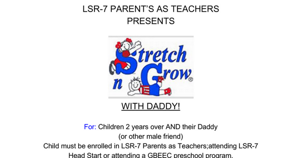 Stretch n Grow Flyer 2018