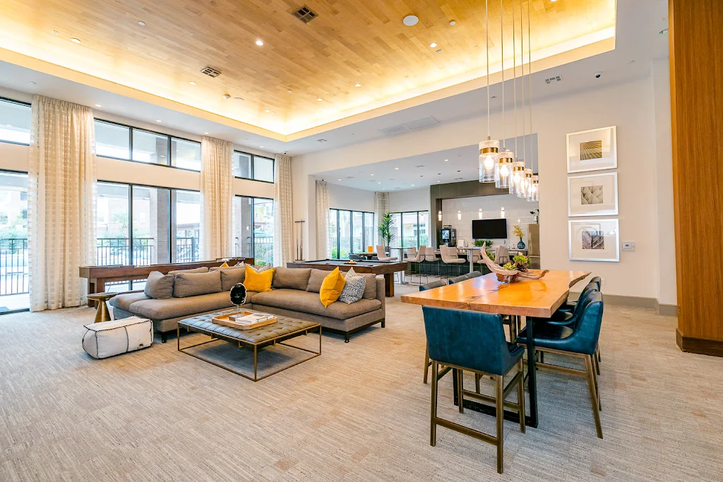 Community clubhouse with upscale finishes