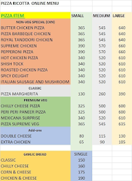 Pizza Ricotta menu 1