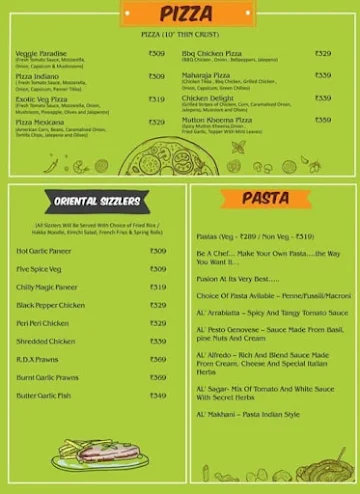 Sagar Kitchen & Bar menu 