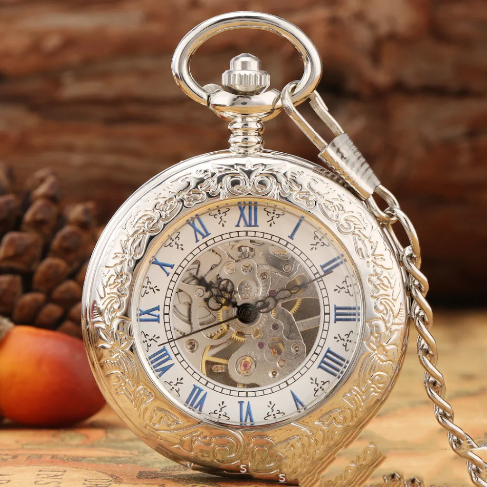 Creatief transparant flip zakhorloge Romeinse digitale cijfers handmatige manipulator voor een modieuze look.