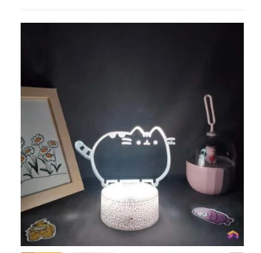 Kleurrijk creatief acryl kat nachtlampje Zorgt voor een gezellige sfeer in de kinderkamer, perfect als decoratie en nachtlampje.