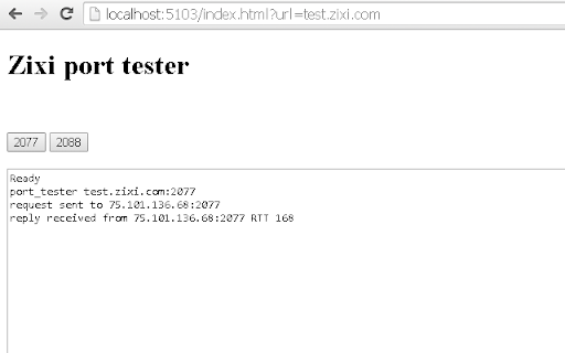 Zixi Port Tester