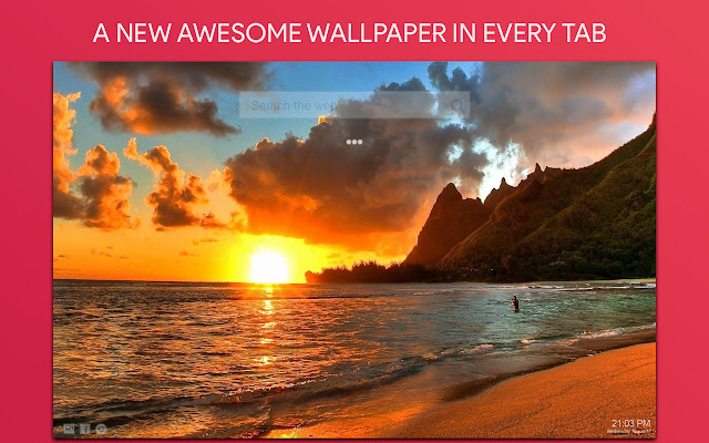 Sunset Wallpaper HD Custom New Tab