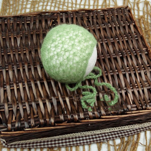 Title 10, Newborn Photography Mohair Hat Full Moon, a sof...