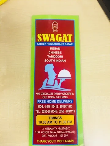 Swagat Restaurant And Bar menu 