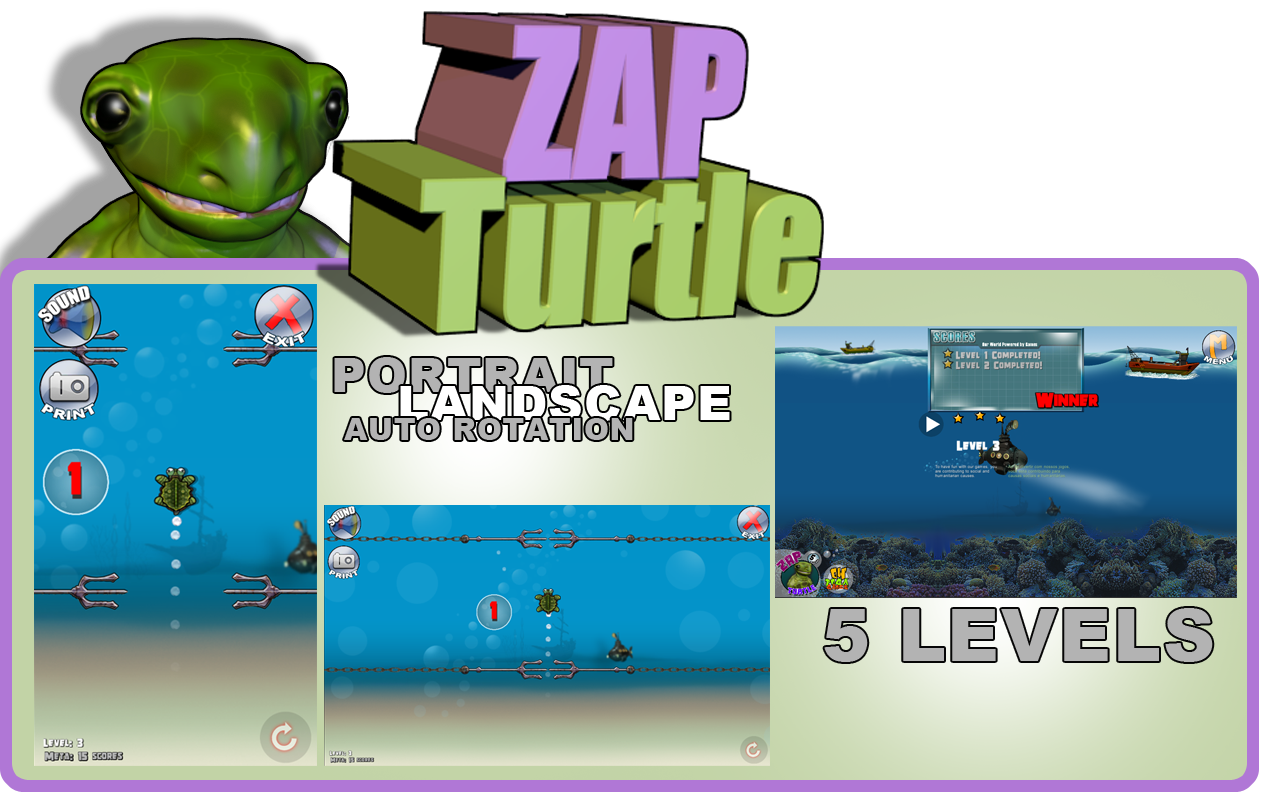 Android application Zap Turtle screenshort
