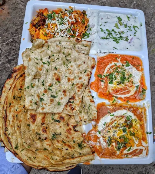 Dal Makhni + Shahi Paneer + Raita + Salad + 2 Paneer Naan