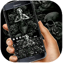 تنزيل Black Rose Skeleton Lady Keyboard التثبيت أحدث APK تنزيل