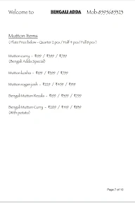 Bengali Adda menu 6