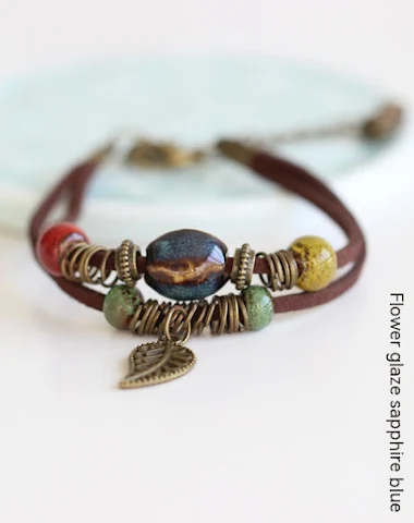 Bracelet tissé en céramique pour fe - 1