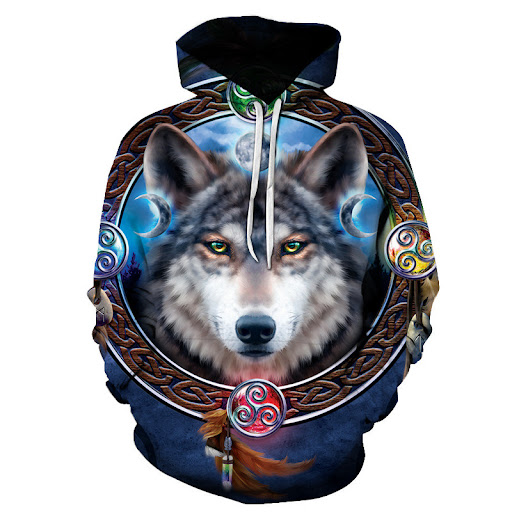 Title 8, 3D Digital Printing Fashion Trend Hooded Sweate...