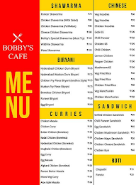 Bobby's Cafe menu 4