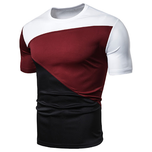 Title 8, Mens short-sleeved T-shirt with stitching, fea...