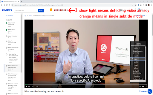 Coursera Dual Subtitle