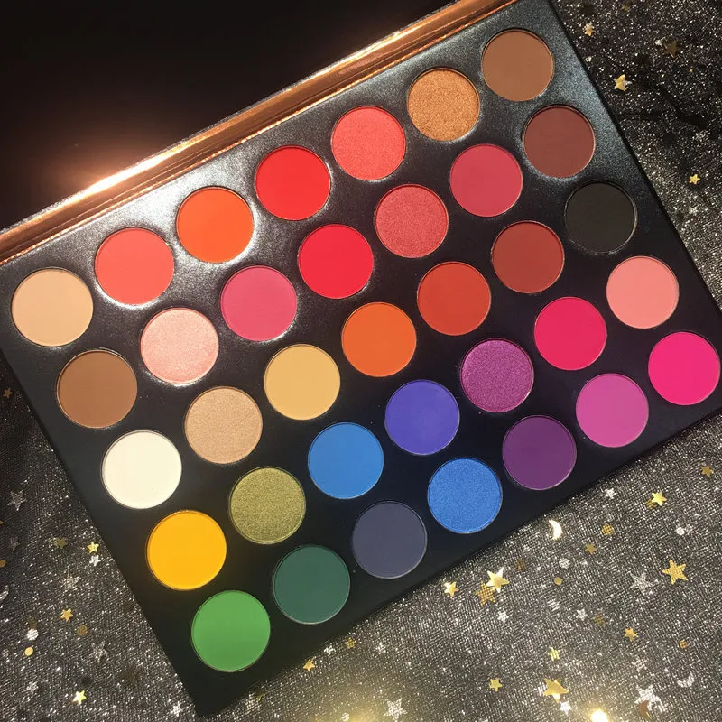 Beauty Glazed Palette 35 Couleurs Fards à Paupières Mat et Brillant, Maquillage Yeux Polyvalent, Haute Pigmentation et Tenue Longue Durée