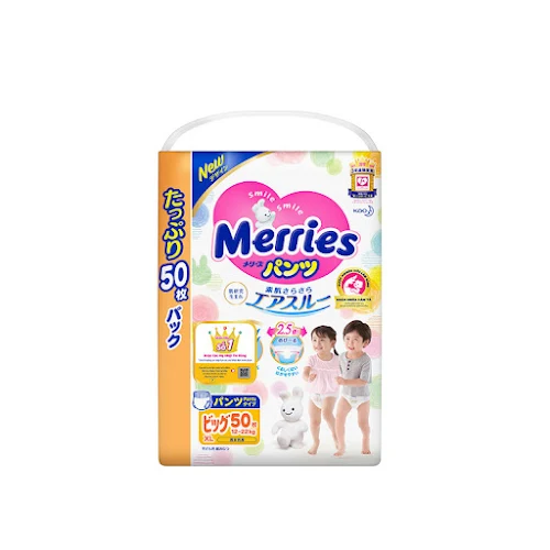 Tã quần Merries JUMBO SIZE XL50 (12-22 kg)