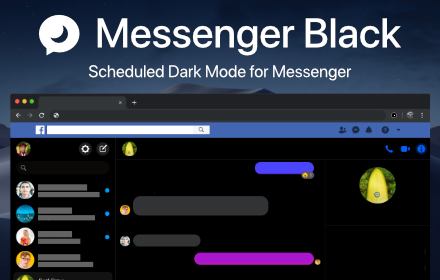 Messenger Black: Scheduled Dark Mode Preview image 0