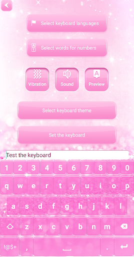 Pink Glitter Keyboard