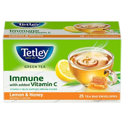 Tetley Green Tea Lemon & Honey 25 Pc