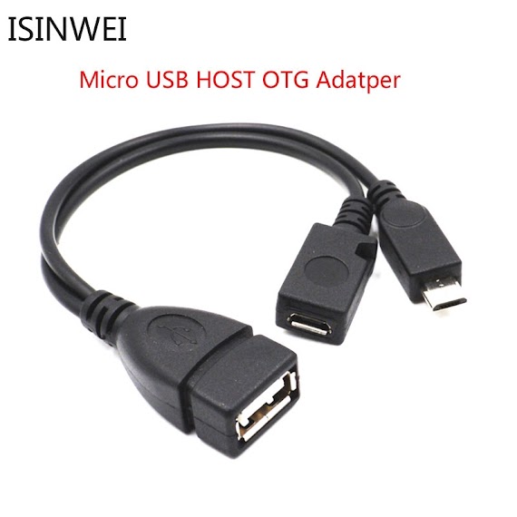 Cáp Chia Tách 2 Trong 1 Otg Micro Usb Chữ Y Sang Micro 5 Pin