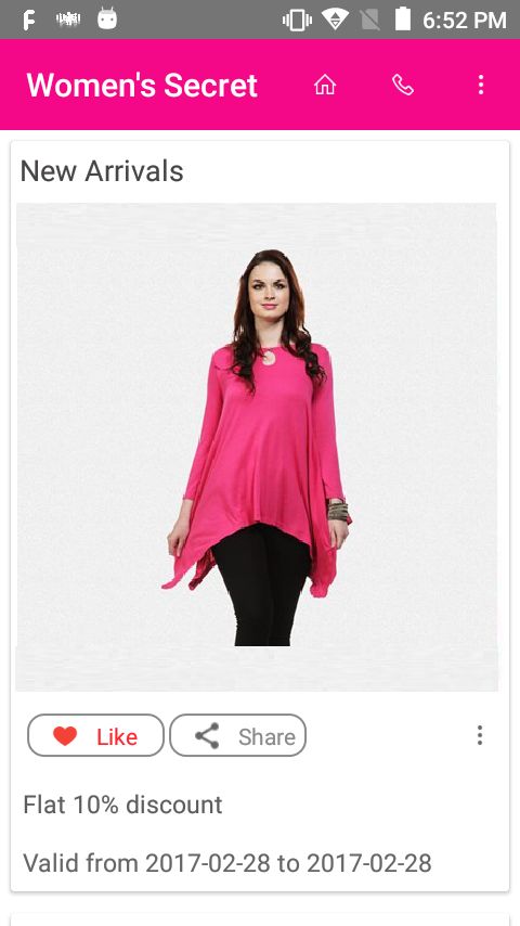 Android application Womens Secret screenshort